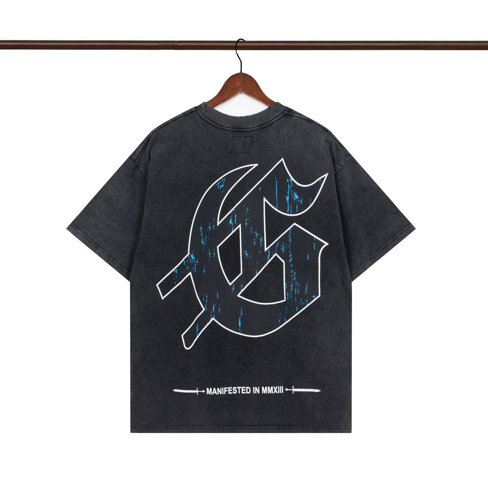 Godspeed Skull Rose Tee – Washed Black