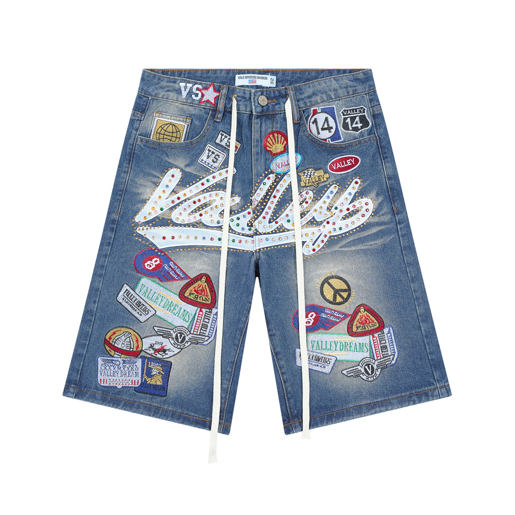 Valley Dreams Patch Denim Shorts