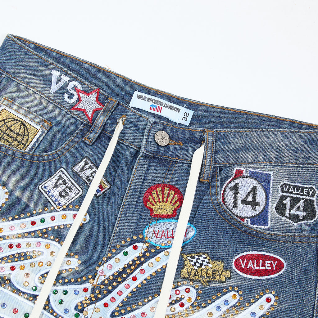 Valley Dreams Patch Denim Shorts